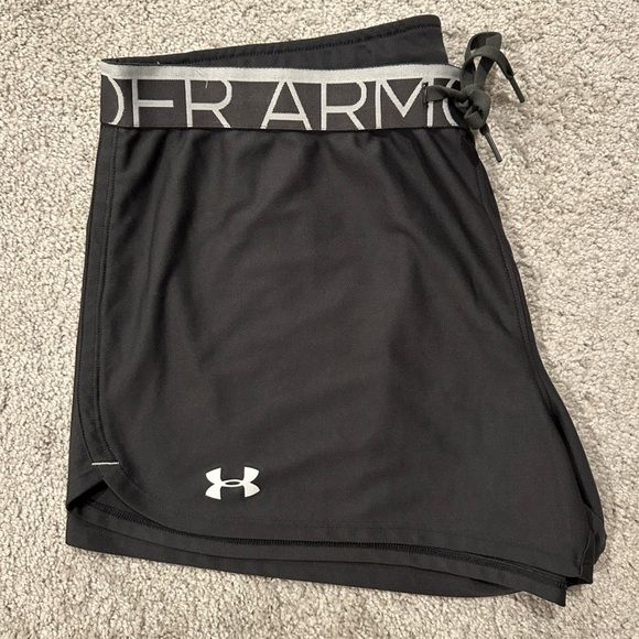 Under Armour women’s athletic workout shorts dark grey XL - Picture 3 of 4